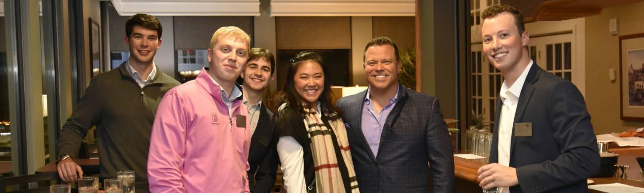 Seidman Alumni gathering at a social held in the University Club of Grand Rapids